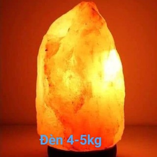 [4-5kg] Đèn đá muối Himalaya tự nhiên, đèn phong thủy, đèn trang trí, thanh lọc không khí