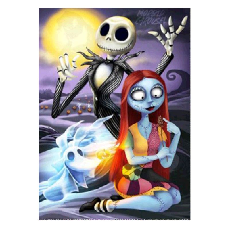 Bộ Tranh Đính Đá 5D Họa Tiết Đầu Lâu Halloween Độc Đáo DIY Dùng Trang Trí Nhà Cửa