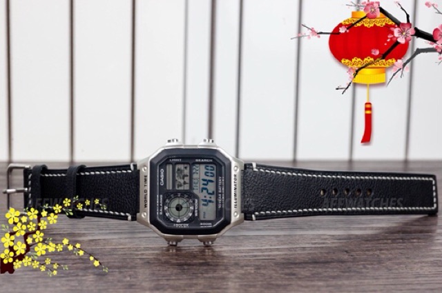 Dây da bán lẻ cho đồng hồ Casio 1200 WHD