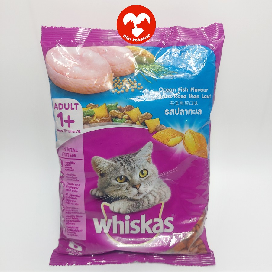 Thức Ăn Cho Mèo Lớn Hạt Whiskas 400g Đủ Vị - Miki Petshop