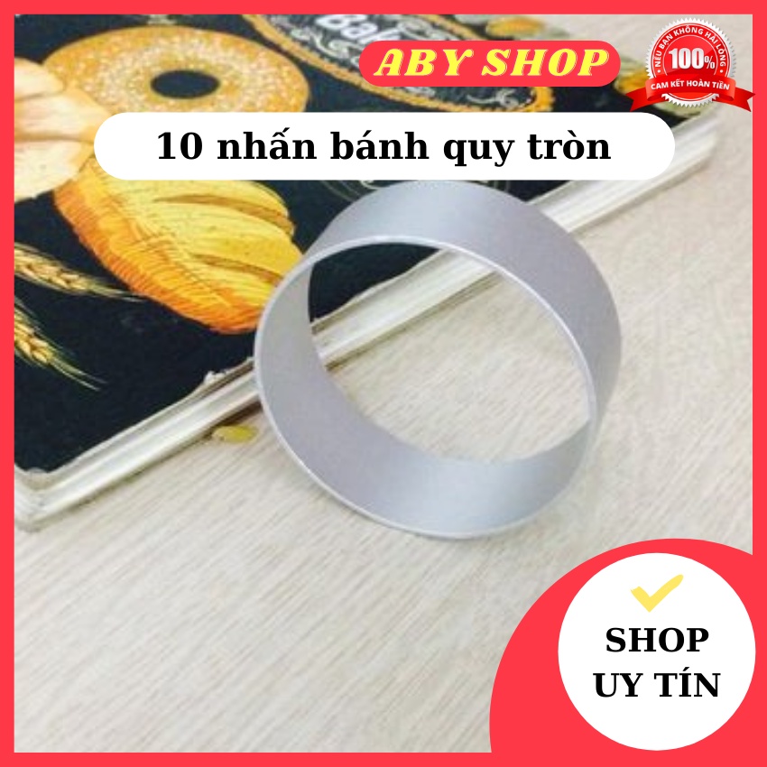 10 nhấn bánh quy tròn ⚡ HÀNG CAO CẤP ⚡ khuôn làm bánh quy tròn dễ thao tác, đơn giản tiện lợi