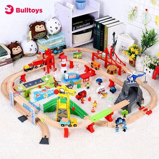Bộ đồ chơi lắp ráp đường ray tàu lửa thomas bằng gỗ chất lượng cao