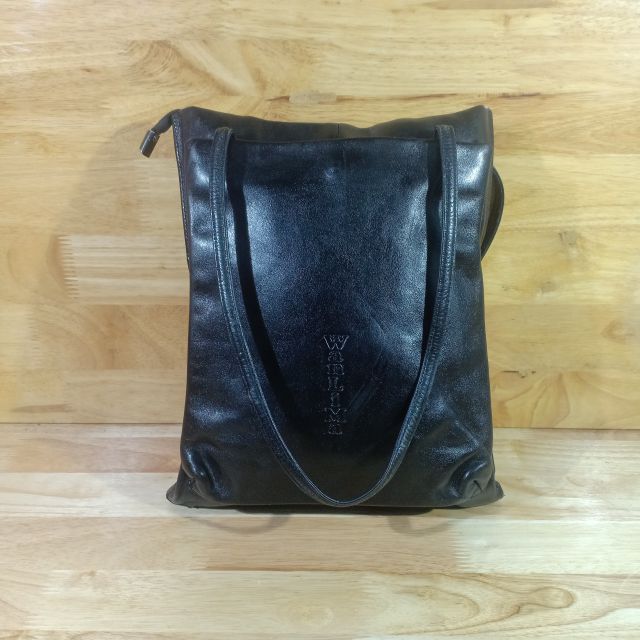 Túi đeo vai dáng đứng da thật secondhand  240718