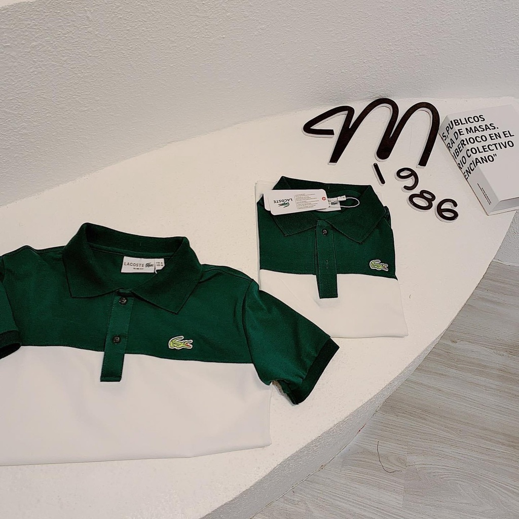 Áo polo nữ trắng phối xanh, áo phông polo nữ | BigBuy360 - bigbuy360.vn