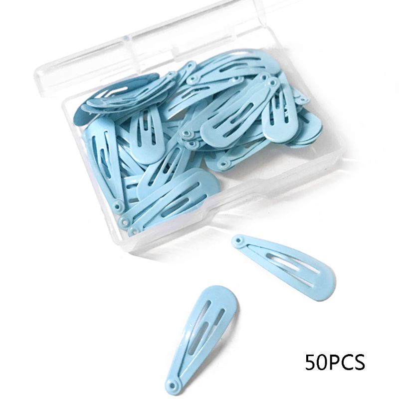 Set 50 Kẹp Tóc Mini 3cm Bằng Hợp Kim Hình Giọt Nước Phong Cách Hàn Quốc Cho Nữ