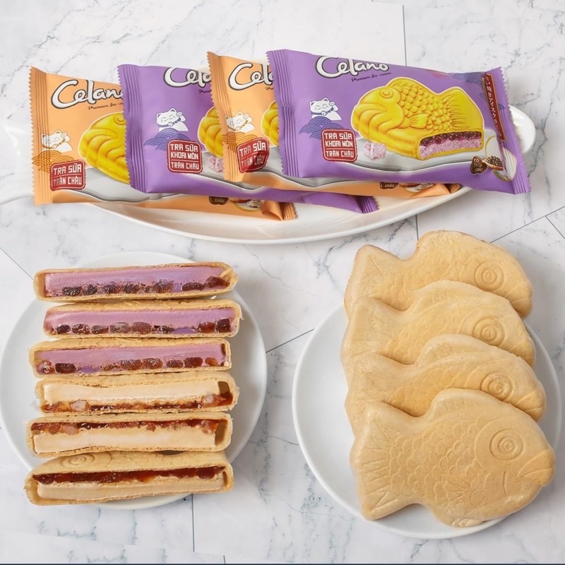 Kem Bánh Cá Celano vị khoai môn, đậu đỏ, trà xanh