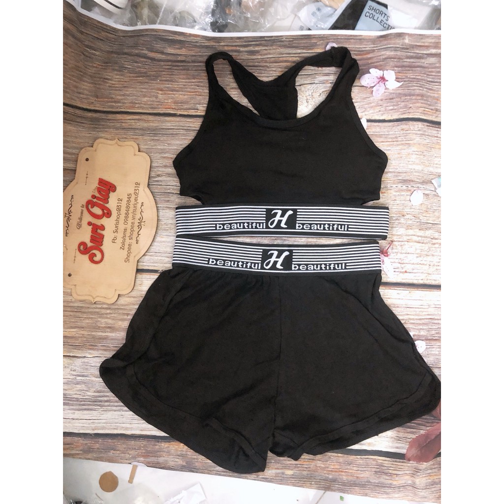 FREESHIP BỘ ĐỒ TẬP GYM, YOGA CHỮ H SIÊU XINH