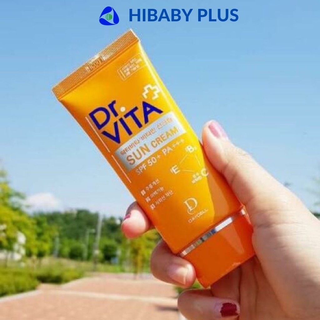 Kem chống nắng Vitamin Dr.Vita Hàn Quốc SPF 50+, PA+++ chống tia UV, bảo vệ và chống lão hóa da