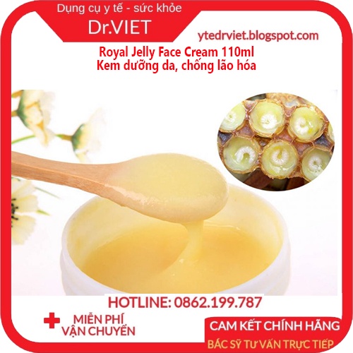 Kem dưỡng da, chống lão hóa Royal Jelly Face Cream 110ml - kem dưỡng ẩm cao cấp không nhờn, dễ hấp thu