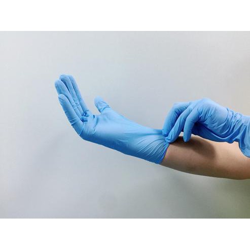 Găng tay y tế không bột hai màu xanh, đen, găng tay bảo hộ lao động có độ tinh sạch cao 50 đôi