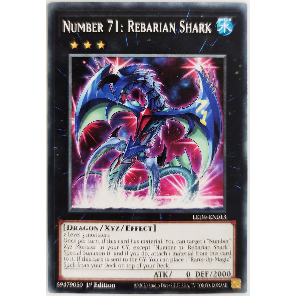 Number 71: Rebarian Shark |EN| Common (ZEXAL)