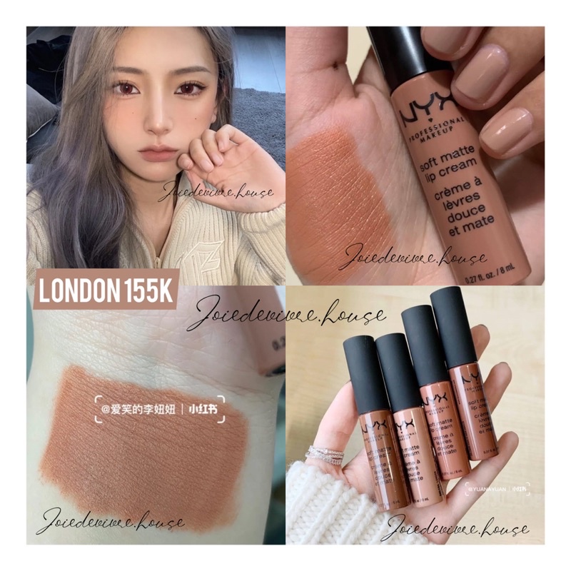 Top 4 cây son kem lì hot nhất của nyx- Son NYX Soft Matte Lip Cream Berlin - Dubai - Leon - London