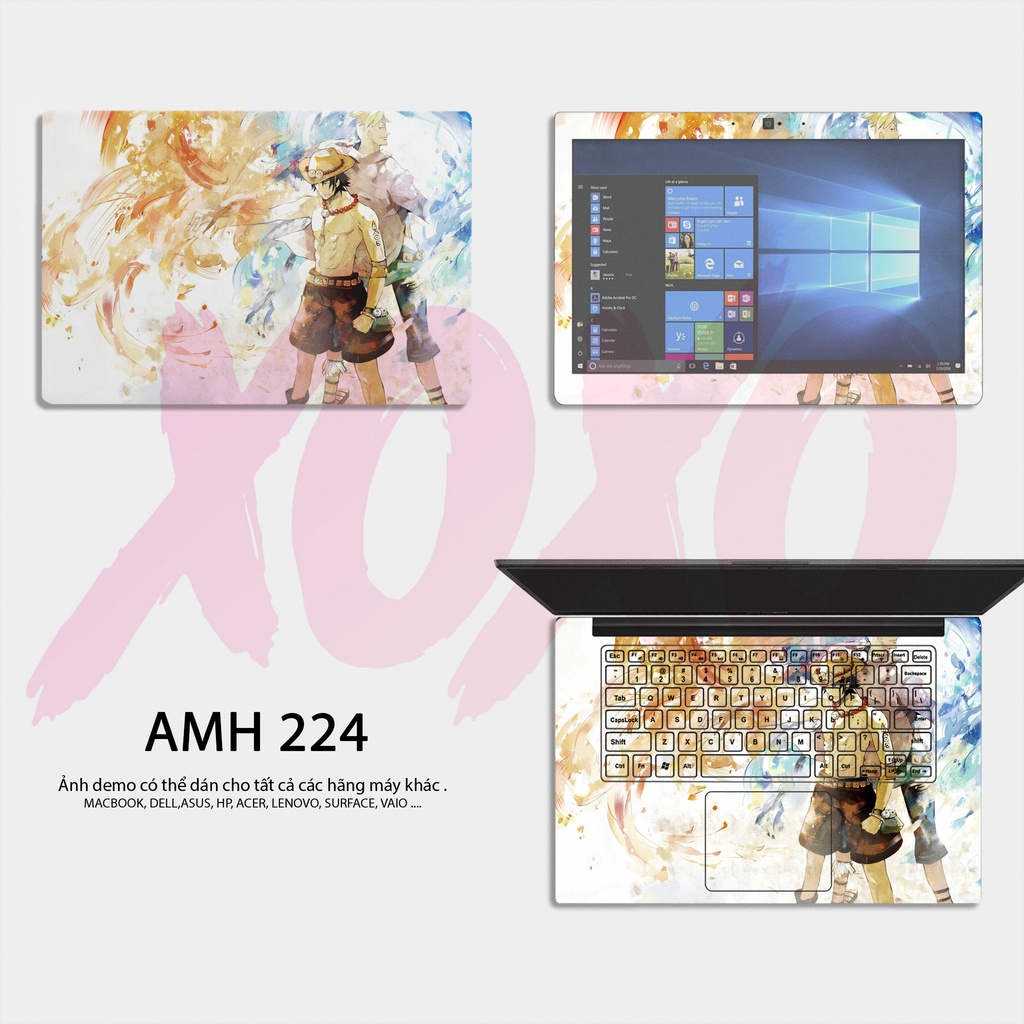 Bộ skin dán laptop mẫu Mẫu LUFFY / Có mẫu decal dán cho tất cả các hãng máy tính