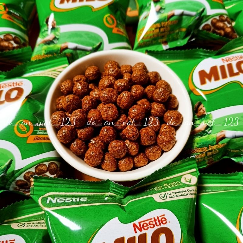 Snack ngũ cốc viên cacao Milo Thái Lan gói 15g giòn ngon