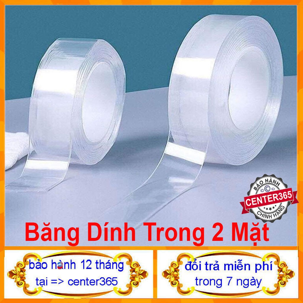 Băng Keo Dính 2 Mặt Đa Năng Siêu DínhTrong Suốt Dán Trên Mọi Bề Mặt