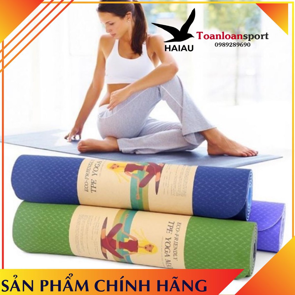 Thảm tập yoga 8mm 1 lớp ( tặng kèm túi vải)