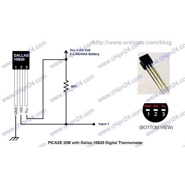 [1 SỢI] (E55) Dây đo nhiệt độ DS18B20