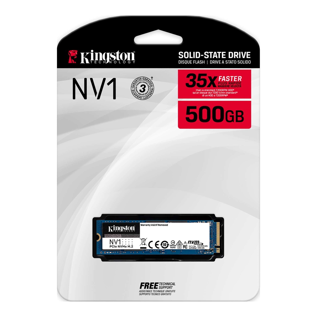 [Mã 255ELSALE giảm 7% đơn 300K] Ổ cứng SSD Kingston NV1 500GB NVMe PCIe Gen 3.0 x 4 (SNVS/500G) | BigBuy360 - bigbuy360.vn