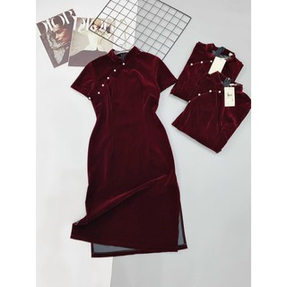 VÁY NHUNG SƯỜN XÁM SIÊU XINH