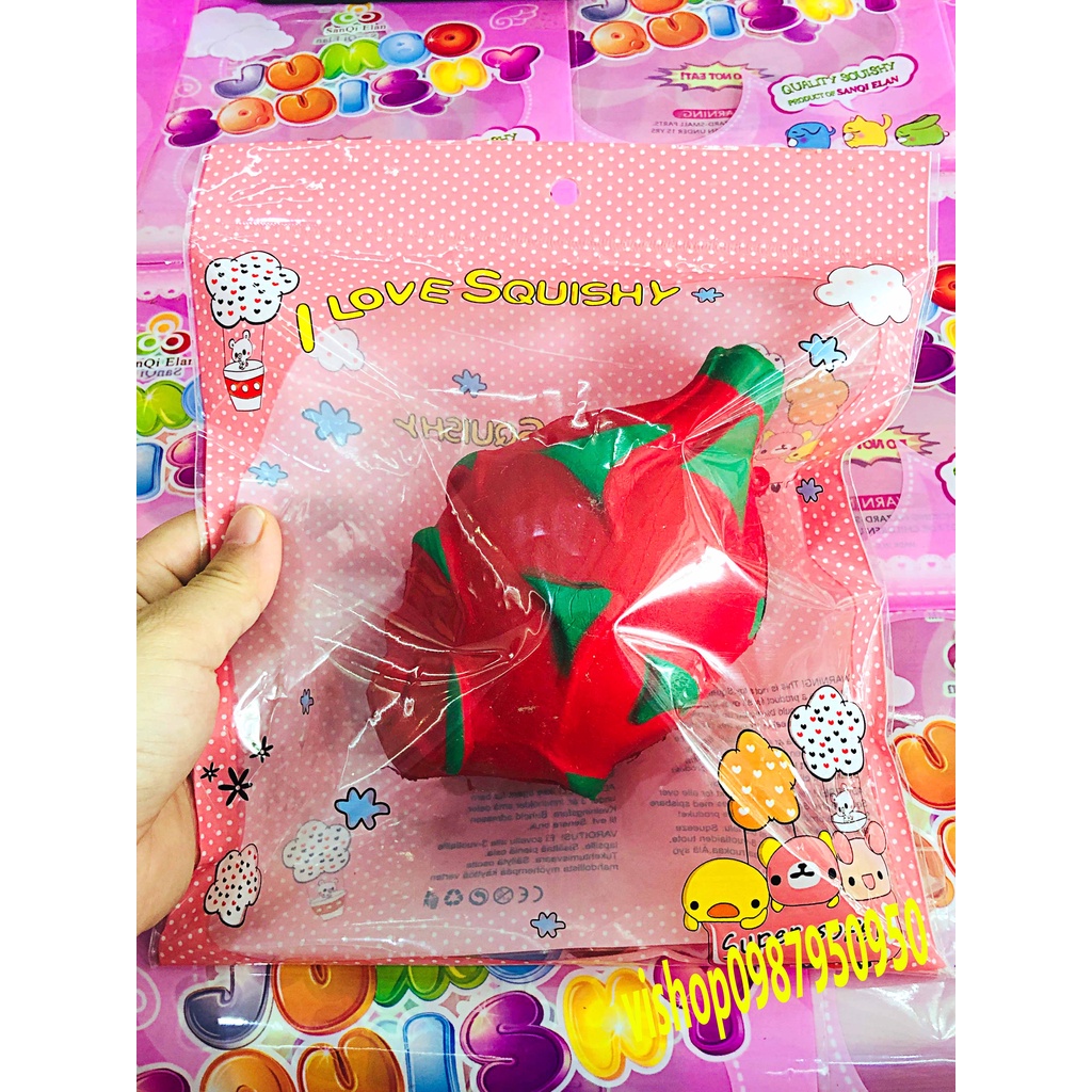 Squishy Lớn JUMBO Hình QUẢ THANH LONG Đồ Chơi Xốp Giảm Stress Hình mềm mịn dễ Thương đàn hồi Cho Bé
