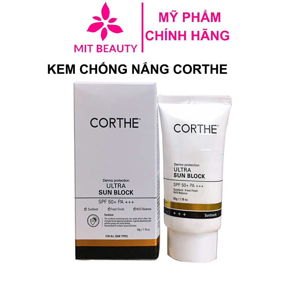 Kem Chống Nắng Corthe Bảo Vệ Da, Se Khít Lỗ Chân Lông