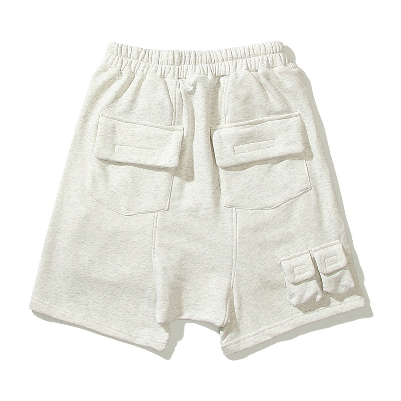 Quần short thể thao vải cotton lưng thun phối nhiều túi thời trang cho nam và nữ