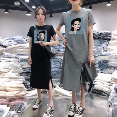 Đầm thun ngắn tay thiết kế dáng rộng che khuyết điểm cho nữ | BigBuy360 - bigbuy360.vn