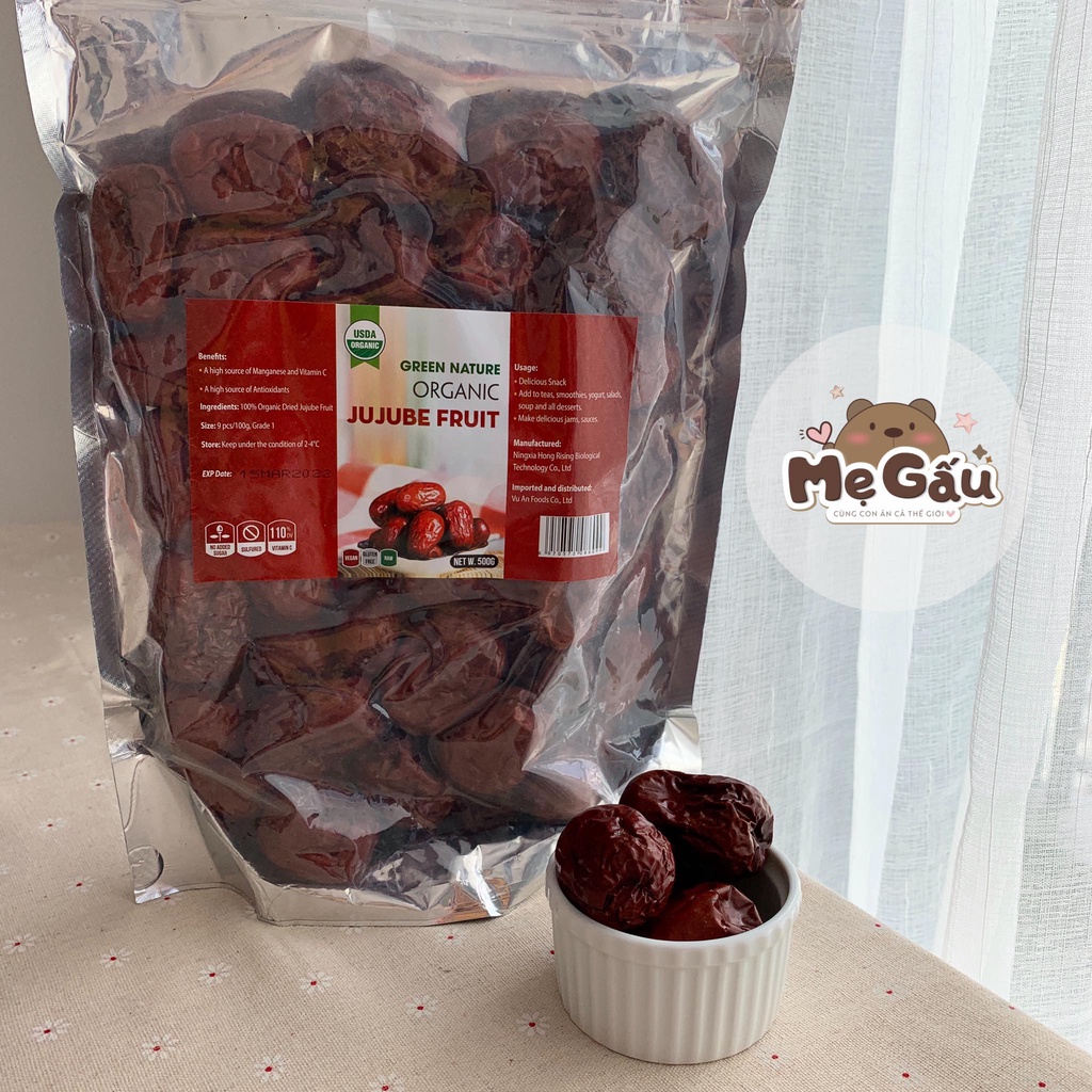 Táo đỏ hữu cơ (Green Nature Organic jujube fruit)