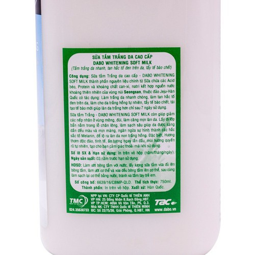 Sữa tắm trắng da Hàn Quốc cao cấp tinh chất (750ml) – Hàng chính hãng | BigBuy360 - bigbuy360.vn