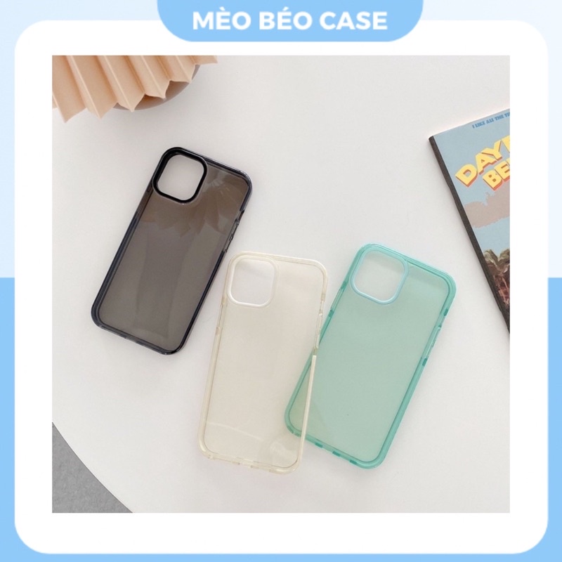 (SIÊU RẺ) Ốp lưng iphone trơn dày dặn cam nổi màu kem, đen 7plus/8/8plus/x/xr/xs/11/12/13/pro/max/plus/promax