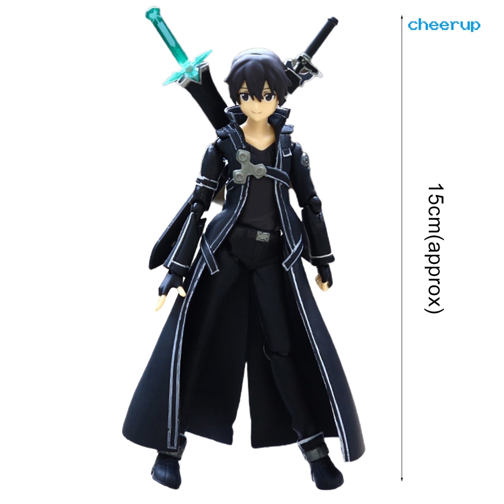 cpmx_Figure Model Anime Sword Art Online Action Asuna Kirito Kiriko Asada Shino PVC Cartoon Miniature Display Mold for Kids