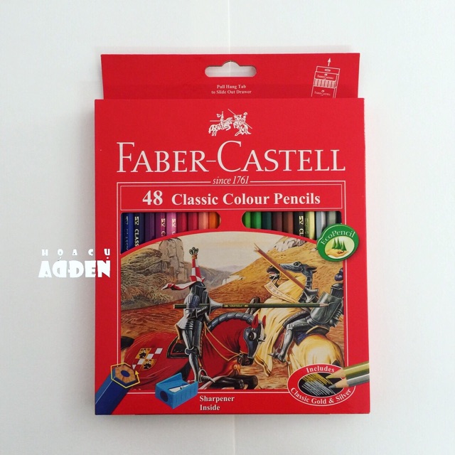[DA ĐEN] [RẺ NHẤT] Chì Màu Khô Faber Castell 24/36/48 Màu