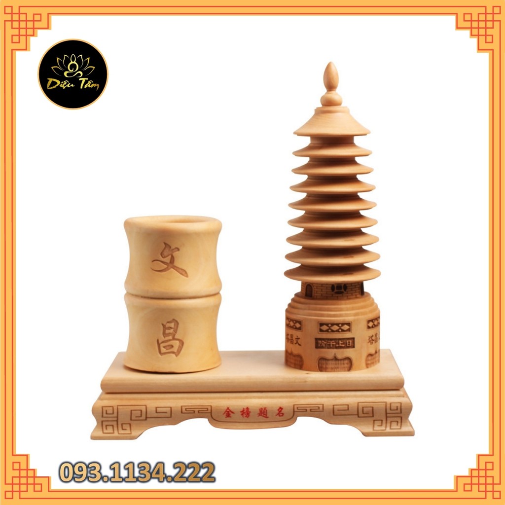 Ống bút văn xương  kèm bút văn xương tặng dây xu kết đồng tâm đồ phong thủy