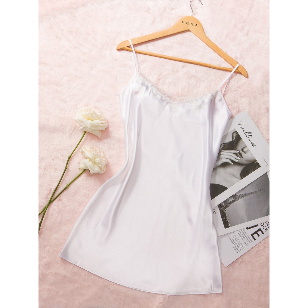 Đầm VERA hai dây satin phối ren-0127 | BigBuy360 - bigbuy360.vn