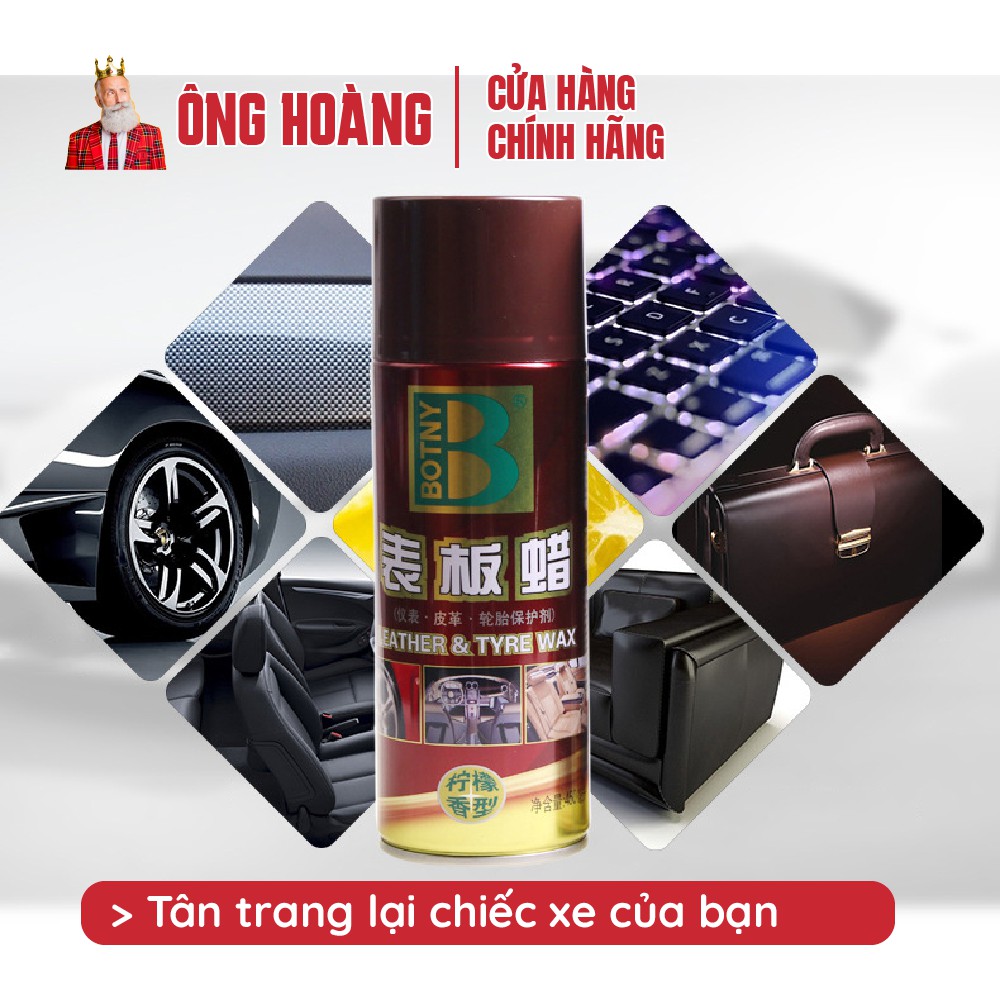 Xịt tân trang Bounty xe làm sáng bóng lốp xe, mâm xem, vỏ xe, giàn nhựa