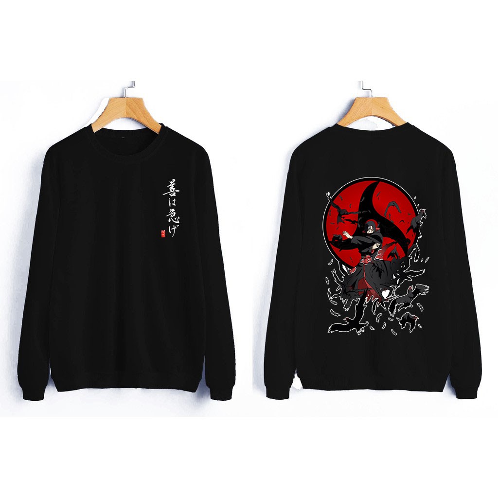 🔥Áo Naruto One Piece🔥 BST áo SWEATER ANime in hình Uchiha Zoro Itachi Luffy ASL cực ngầu