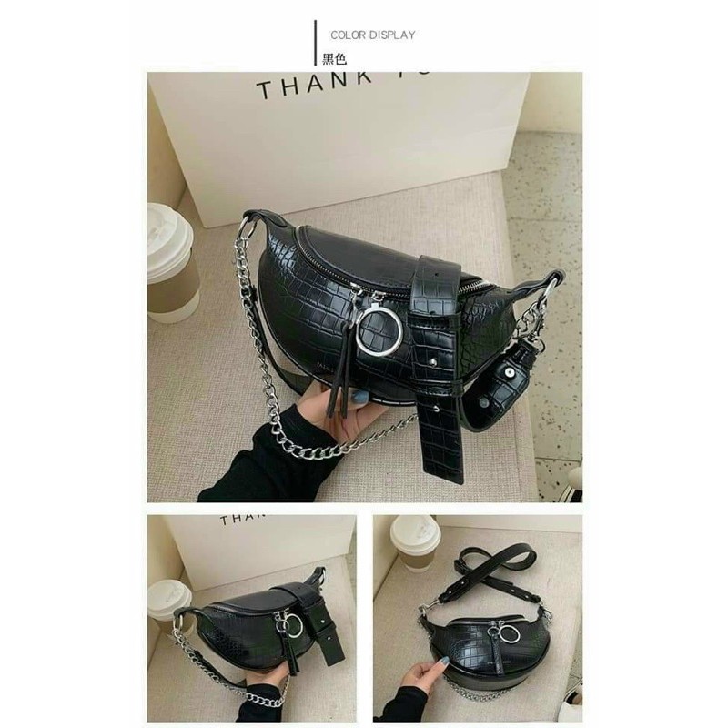 Túi Đeo Chéo Đeo Bụng Da Rắn❣️freeship❣️bao tử da rắn CnK | BigBuy360 - bigbuy360.vn