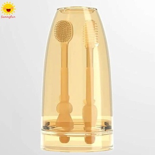 Bàn chải đánh răng bằng silicon mềm chăm sóc răng miệng cho bé