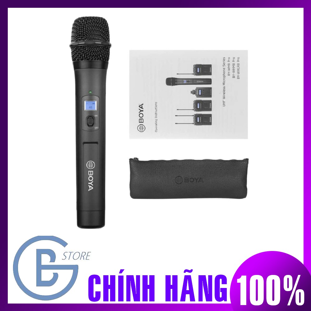 Boya BY-WHM8 Pro, Micro Không Dây Cầm Tay 48 Kênh, Tương Thích Với Boya BY-WM8 Pro