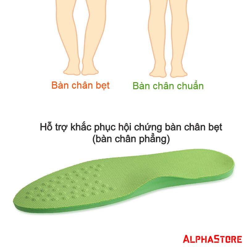 Cặp Lót Giày Chỉnh Hình Bàn Chân Phẳng Chất Liệu PU Mềm Mại - Lót Giầy Y Khoa Orthopedic Hỗ Trợ Chỉnh Chân Bẹt