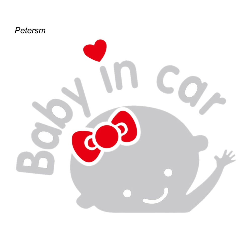 Đề Can Dán Trang Trí Thân Xe &amp; Cửa Sổ Oto in Chữ Baby in Car Phản Quang Bằng PP