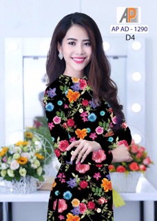 Vải áo dài in hoa nhí
