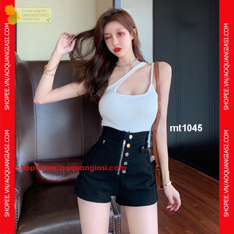 Quần Đùi Nữ Thời Trang Phối Nút Mt1045 sành điệu (size S, M, L dưới 54 kg)