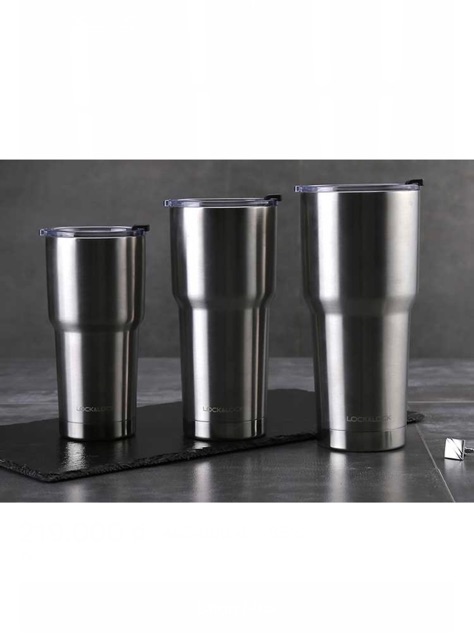 Ly Giữ Nhiệt Lock&amp;Lock Swing Tumbler Bạc/Đen - 350ml/470ml/700ml/880ml - Hàng Chính Hãng