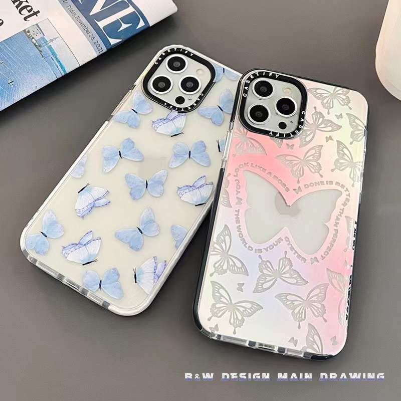Ốp điện thoại họa tiết bướm độc đáo cho iPhone 13 12 11 Pro X XS Max XR 7 8 Plus