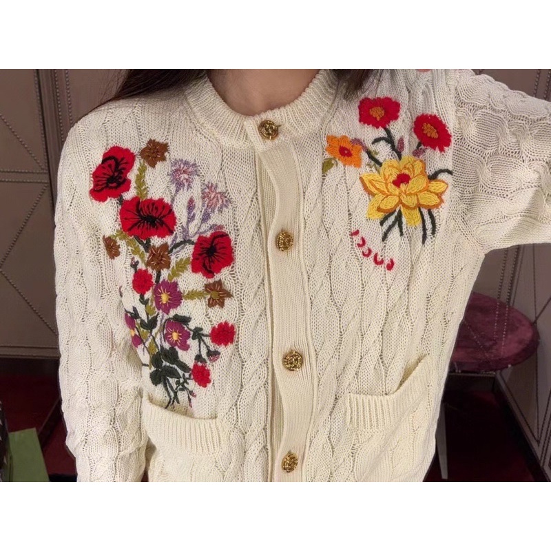 Cadigan gc hoa thêu