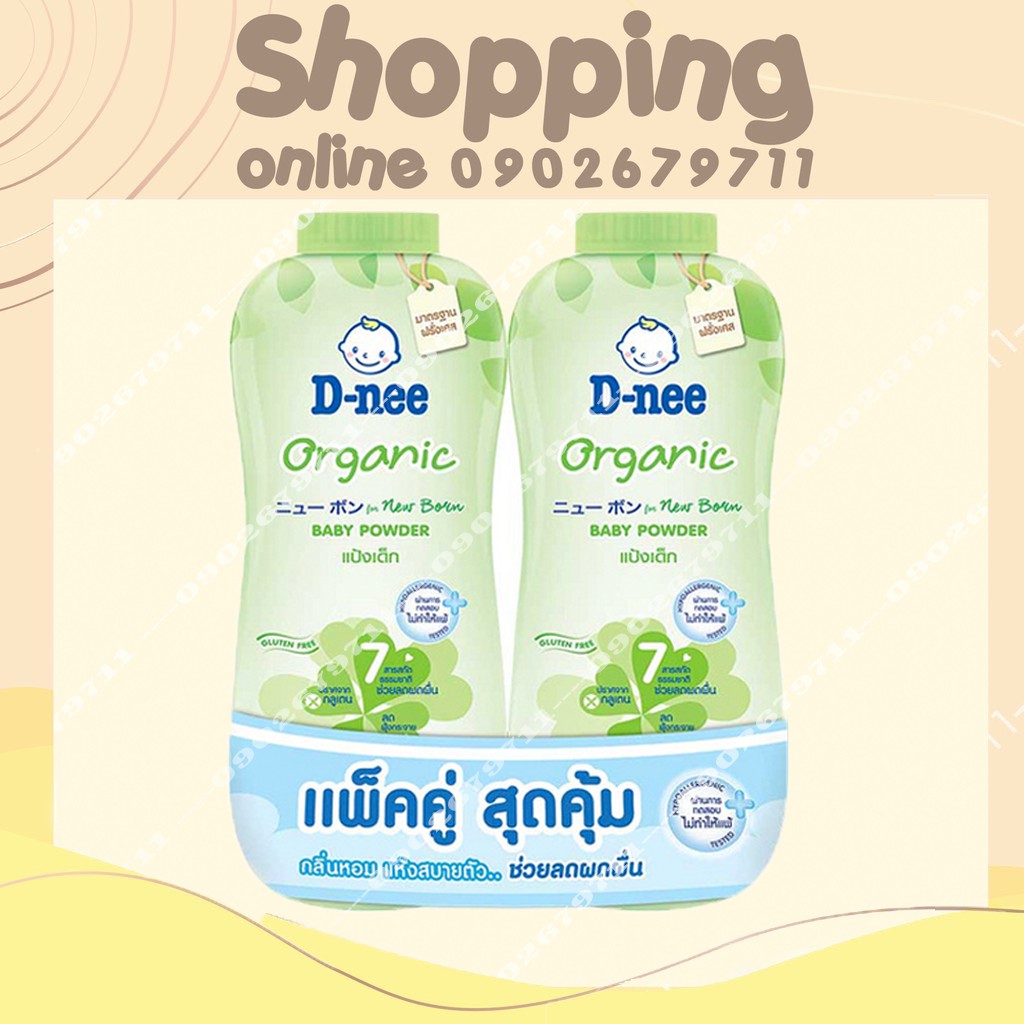 COMBO 2 Chai Phấn Em Bé Dnee Kids Baby Powders Thái Lan - 380gr