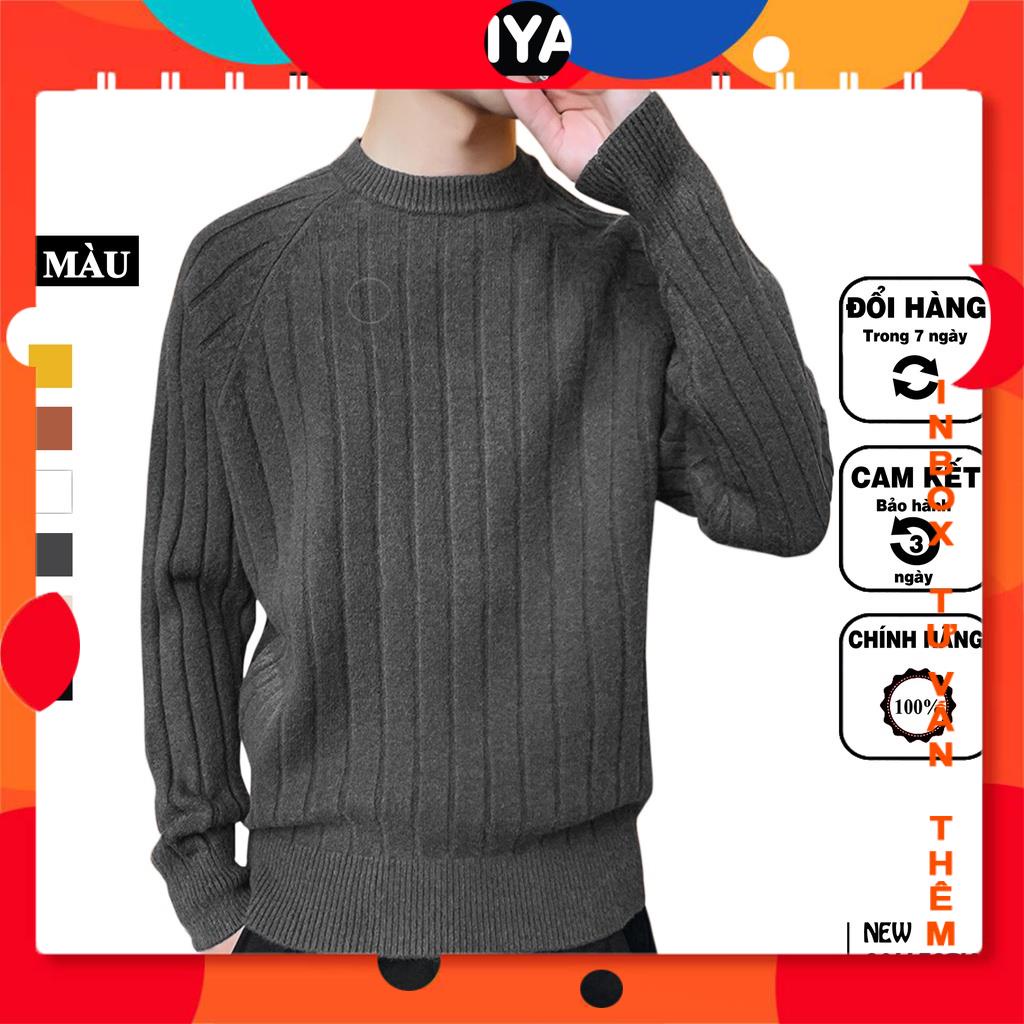 Áo Len Nam cổ tròn SUKIYA hàng hiệu chất mềm mịn lông cừu AL05 shopledap