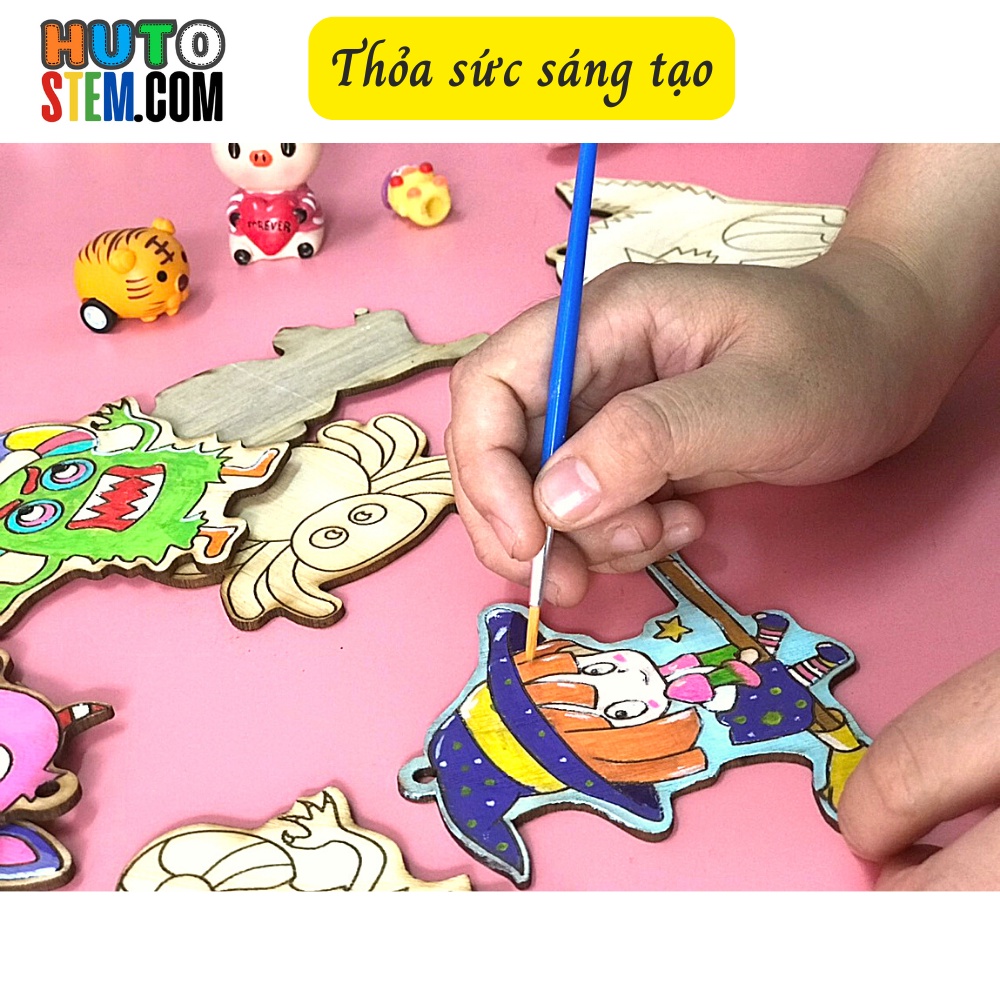 [Tự chọn set] Tô Màu Sáng Tạo, Chủ Đề Halloween, Tặng Kèm Dây Gai Treo Trang Trí