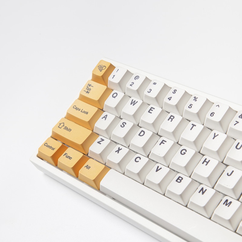 Honey Milk Keycaps Cherry Profile Bee Keycaps PBT Dye Thăng hoa Bàn phím cơ Keycap 133 Phím